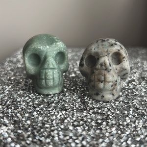 Skull Carved Crystal Set